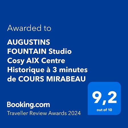 אקס-אן-פרובאנס Augustins Fountain Studio Cosy Aix Centre Historique A 3 Minutes De Cours Mirabeau -Wifi-Smart Tv-Rue Calme מראה חיצוני תמונה