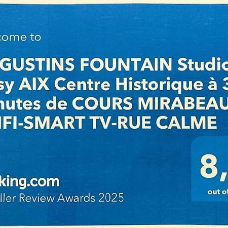 אקס-אן-פרובאנס Augustins Fountain Studio Cosy Aix Centre Historique A 3 Minutes De Cours Mirabeau -Wifi-Smart Tv-Rue Calme מראה חיצוני תמונה