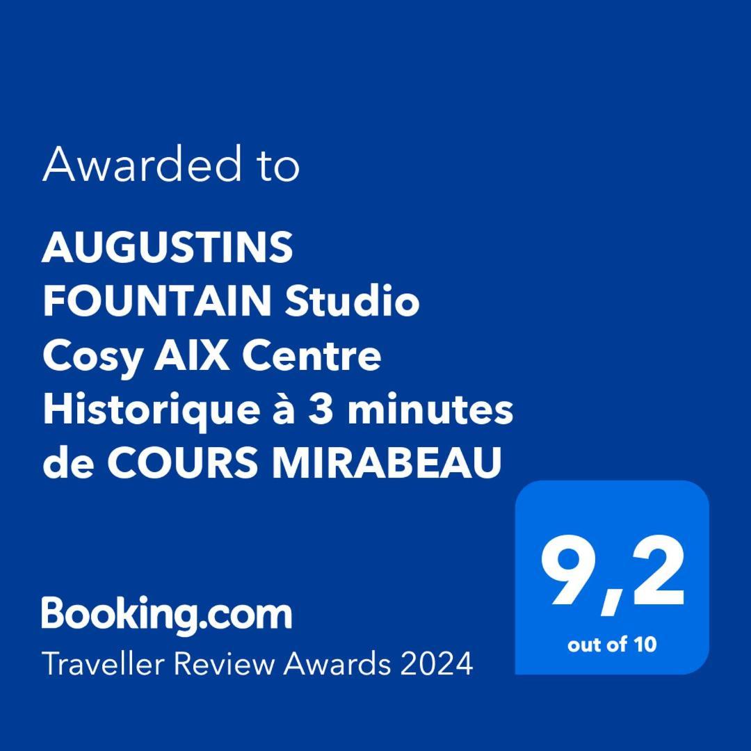 אקס-אן-פרובאנס Augustins Fountain Studio Cosy Aix Centre Historique A 3 Minutes De Cours Mirabeau -Wifi-Smart Tv-Rue Calme מראה חיצוני תמונה