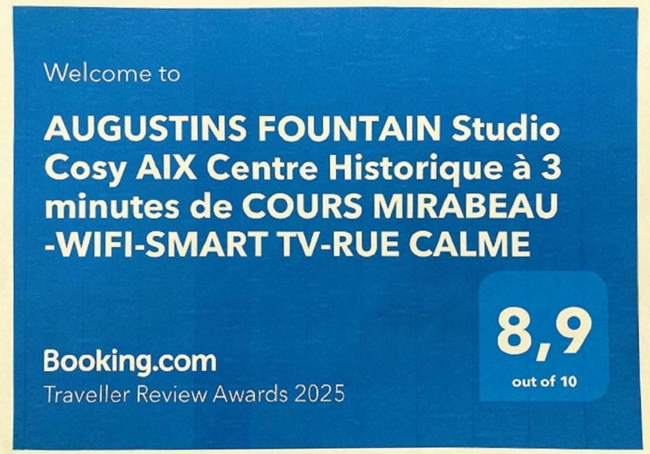 אקס-אן-פרובאנס Augustins Fountain Studio Cosy Aix Centre Historique A 3 Minutes De Cours Mirabeau -Wifi-Smart Tv-Rue Calme מראה חיצוני תמונה